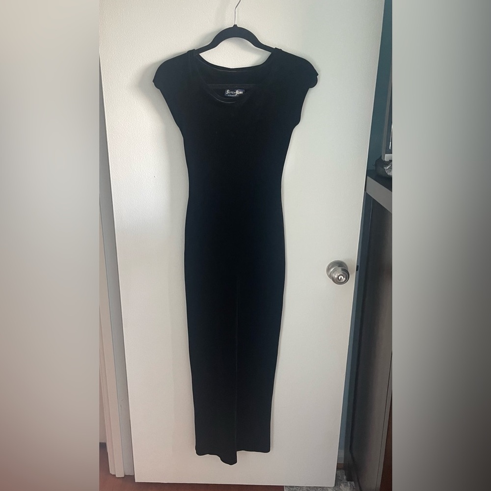 Black velvet dress